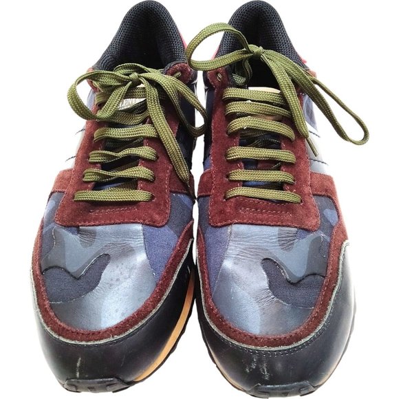 975203T Valentino Garavani Shoe Men Sneakers Camouflage Multicolor Calf Leather - Picture 2 of 10